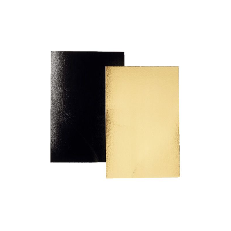 Support rectangle or et noir 40x60cm
